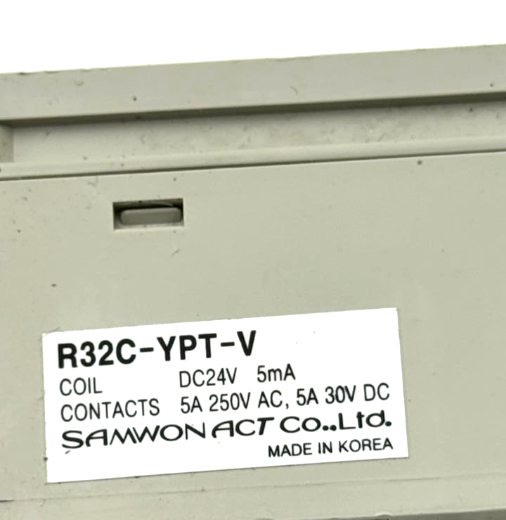 SAMWON ACT R32CYPTV Relay Terminal | DC24V Coil, 250VAC / 30VDC, Made in Korea4