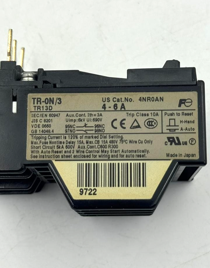 Fuji TRON/3 Thermal Overload Relay – 6A, Made in Japan2