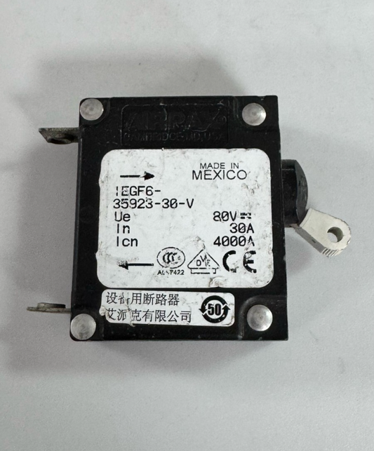 Airpax IEGF63592330V Circuit Breaker | 30A | 80V Delay 51  Trip 37.5A1