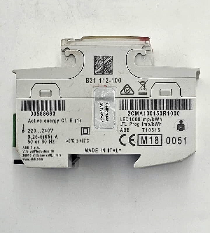 ABB B21 112100 SinglePhase Energy Meter | Made in Italy ( 1 pcs ) - saleem al tamimi electric equipment trading co llc-UAE