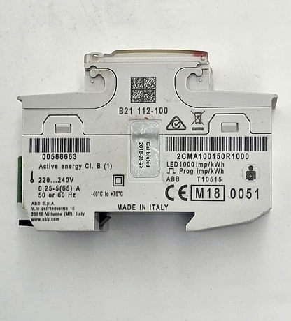 ABB B21 112100 SinglePhase Energy Meter | Made in Italy ( 1 pcs ) - saleem al tamimi electric equipment trading co llc-UAE