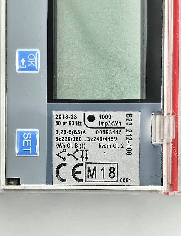 ABB B23 212100 Energy Meter | Made in Italy ( 1 pcs ) - saleem al tamimi electric equipment trading co llc-UAE