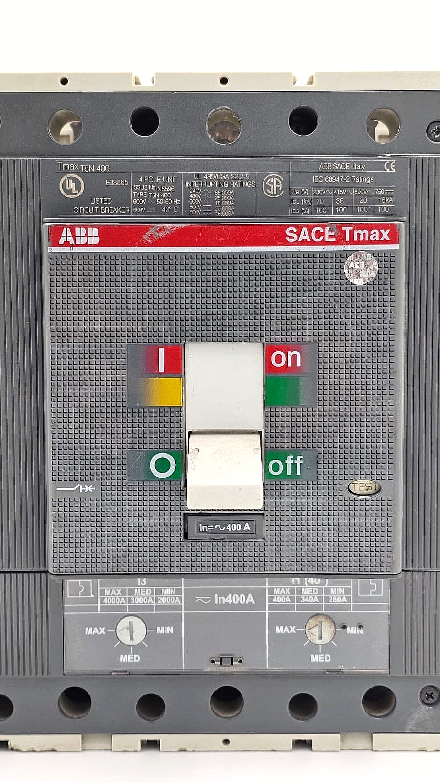 ABB SACE Tmax T5 Molded Case Circuit Breaker 400A - saleem al tamimi electric equipment trading co llc-UAE