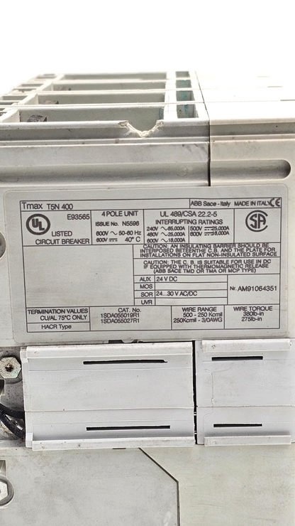 ABB SACE Tmax T5 Molded Case Circuit Breaker 400A - saleem al tamimi electric equipment trading co llc-UAE