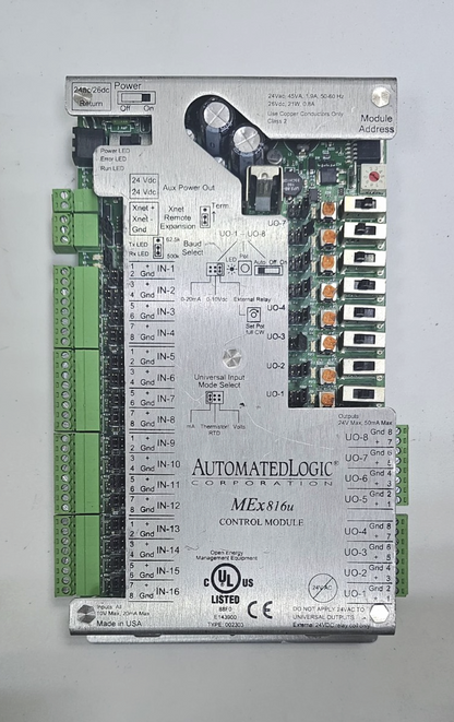 Automated Logic MEx816u Control Module | 24VAC | 26VDC | 45VA | Made in USA - saleem al tamimi electric equipment trading co llc-UAE
