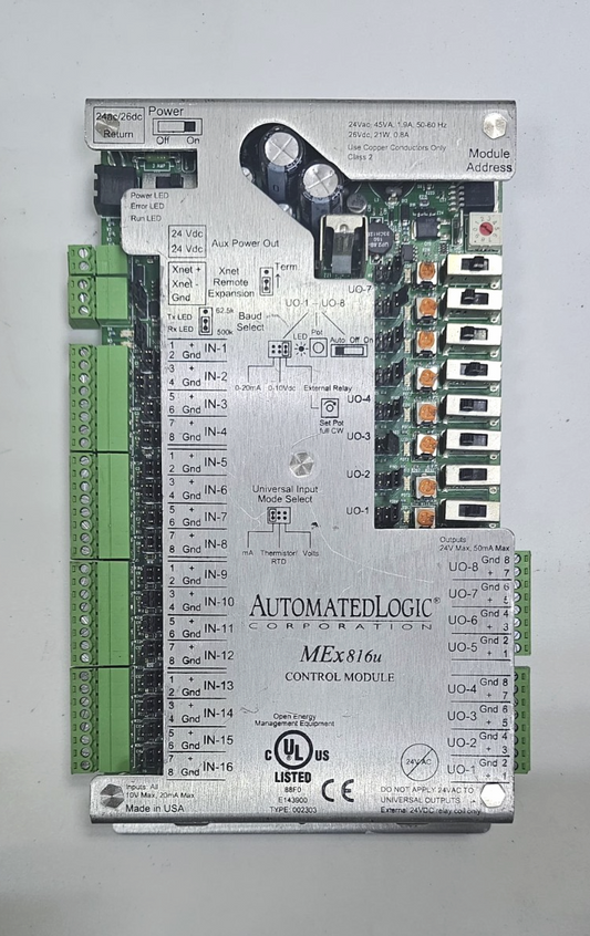 Automated Logic MEx816u Control Module | 24VAC | 26VDC | 45VA | Made in USA - saleem al tamimi electric equipment trading co llc-UAE
