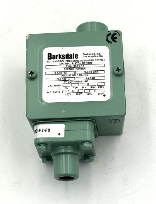 Barksdale E1HH90F2FX | ECONOTROL Pressure Switch | Made in USA - saleem al tamimi electric equipment trading co llc-UAE
