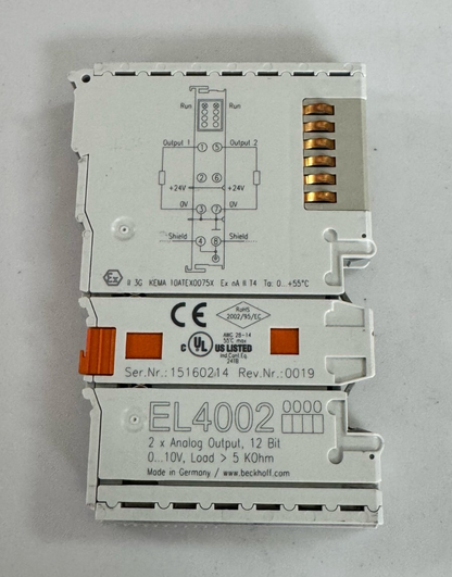 Beckhoff EL4002 | 2Channel Analog Output (12 Bit, 0...10V) - saleem al tamimi electric equipment trading co llc-UAE