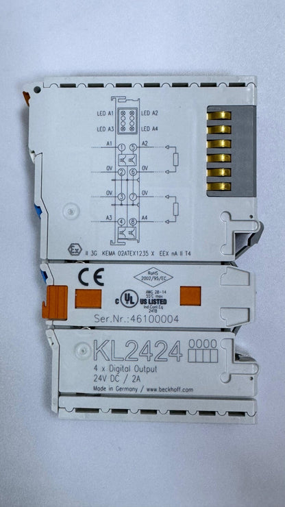 Beckhoff KL2424 Digital Output Terminal – 4Channel, 24V DC / 2AMade in Germany - saleem al tamimi electric equipment trading co llc-UAE