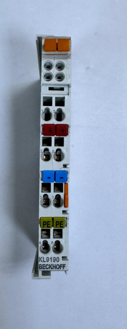 Beckhoff KL9190 Voltage Supply Terminal –Up to 230V AC/DC, Max. 10A - saleem al tamimi electric equipment trading co llc-UAE