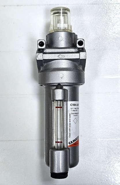 Camozzi C104 L00 Pneumatic Lubricator | 16 Bar Max | Mineral Oil | Made in Italy - saleem al tamimi electric equipment trading co llc-UAE
