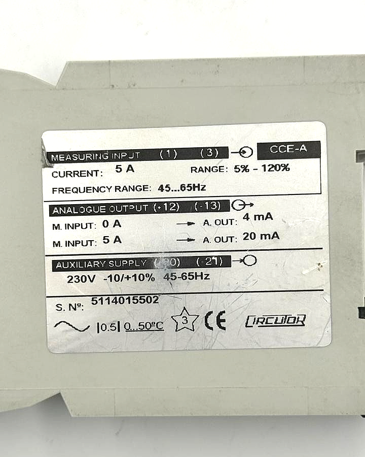 Circutor CCEA Current Transducer - saleem al tamimi electric equipment trading co llc-UAE