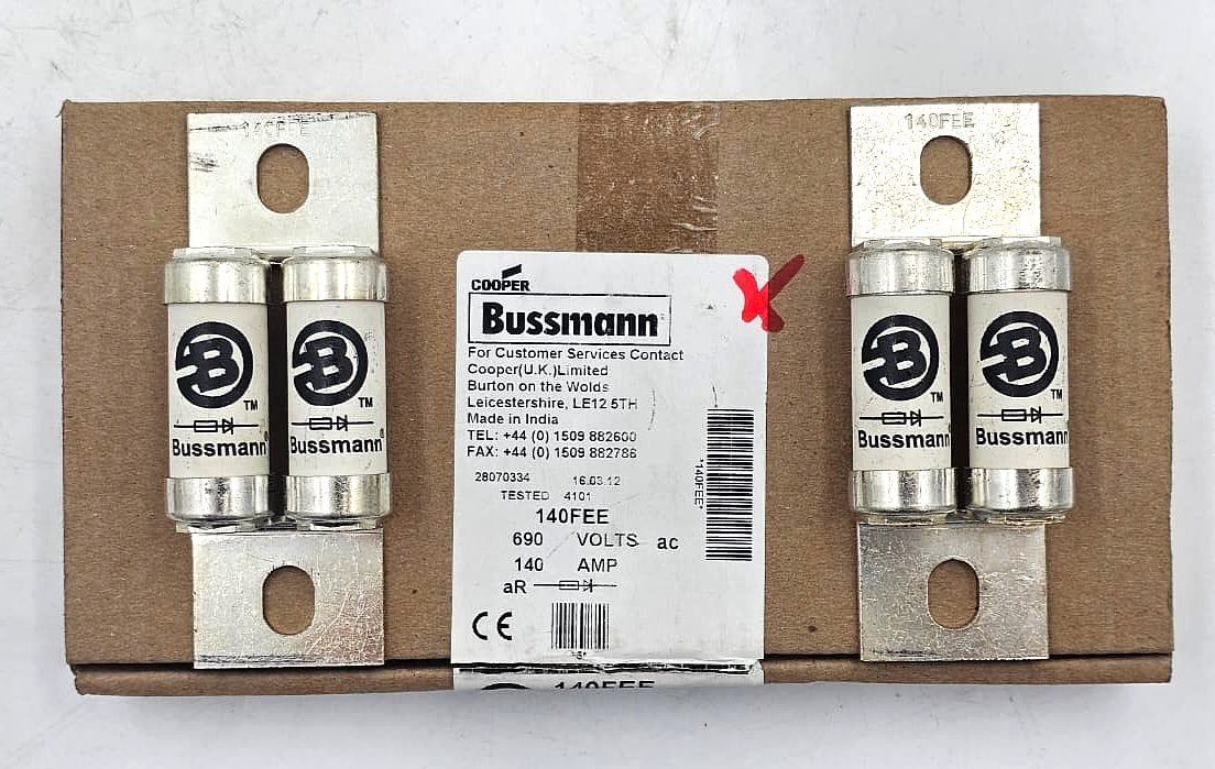 Cooper Bussmann 140FEE Fuse 140A 690V | Made in India ( Pack of 2 pcs ) - saleem al tamimi electric equipment trading co llc-UAE