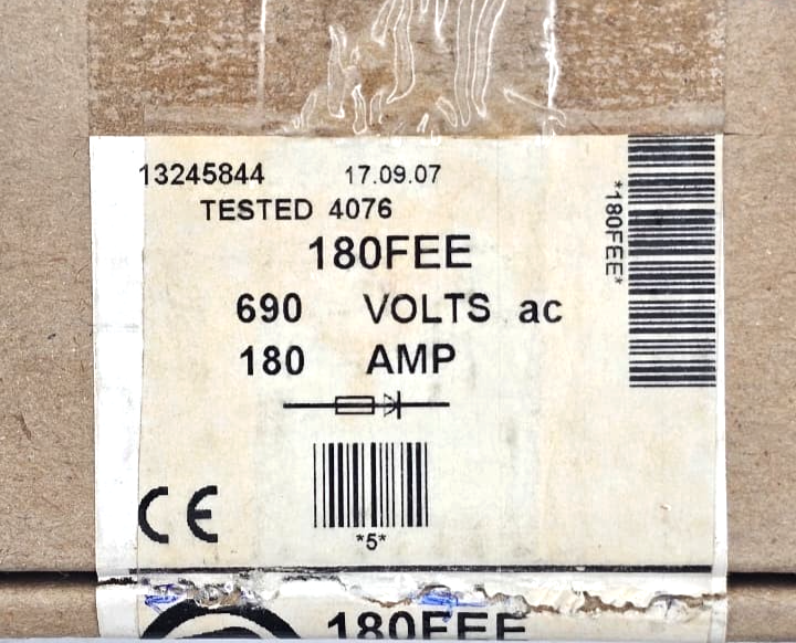 Cooper Bussmann 180FEE Fuse 180A 690V | Made in India ( Pack of 2 pcs ) - saleem al tamimi electric equipment trading co llc-UAE