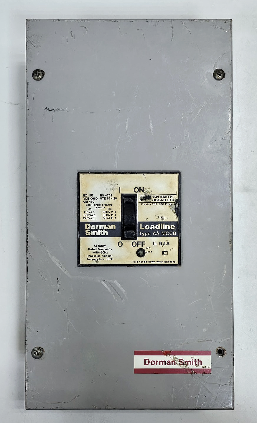 Dorman Smith Loadline | AA MCCB | 68A,600V | Moulded Case Circuit Breaker - saleem al tamimi electric equipment trading co llc-UAE