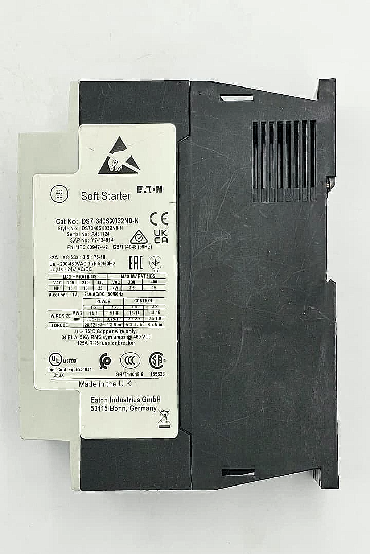 Eaton DS7340SX032N0N Soft Starter – Made in UK ( 1 pcs ) - saleem al tamimi electric equipment trading co llc-UAE