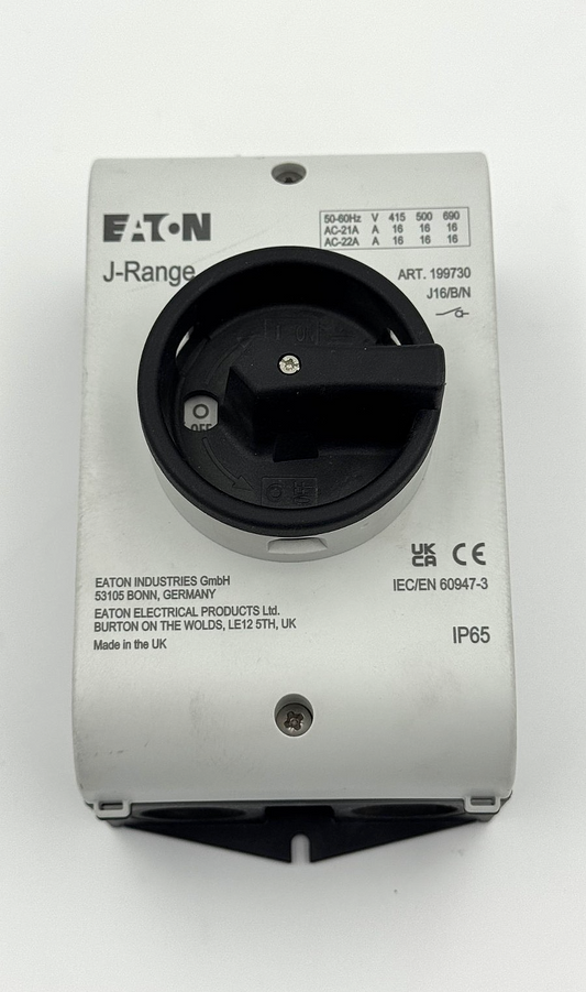 Eaton | JRange J16/B/N | Enclosed |SwitchDisconnector | Made in UK - saleem al tamimi electric equipment trading co llc-UAE