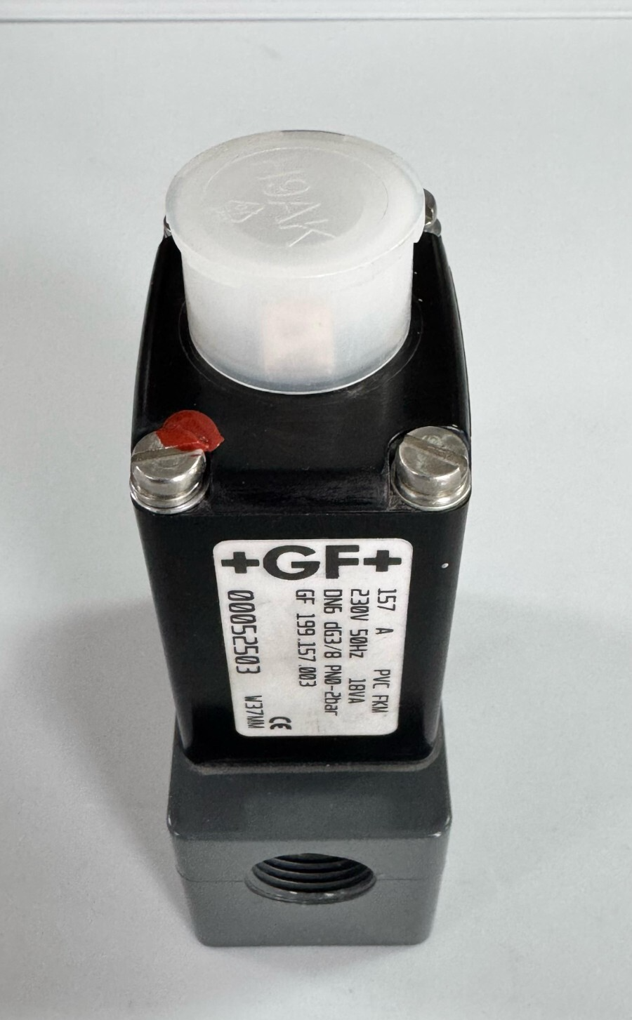 Georg Fischer (+GF+) 157A Solenoid Valve | PVC Body | 230V 50Hz | DN6 G3/8" - saleem al tamimi electric equipment trading co llc-UAE