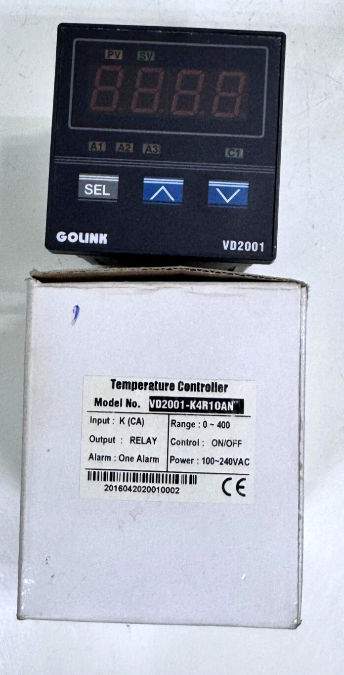 Golink VD2001K4R10AN Temperature Controller | Input: K(CA) | 0~400℃ | Relay - saleem al tamimi electric equipment trading co llc-UAE