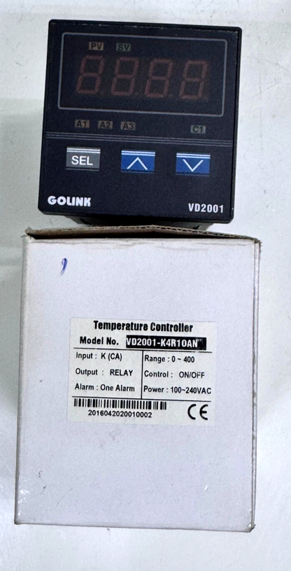 Golink VD2001K4R10AN Temperature Controller | Input: K(CA) | 0~400℃ | Relay - saleem al tamimi electric equipment trading co llc-UAE