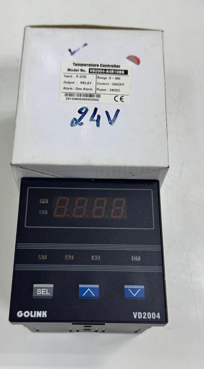 Golink VD2004K4R10BN Temperature Controller | K(CA) Input 0~400°C | Relay24VDC - saleem al tamimi electric equipment trading co llc-UAE