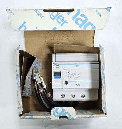 Hager BF385 RCCB AddOn Block | 300mA | 100A | 3P | Type A | Made in France - saleem al tamimi electric equipment trading co llc-UAE