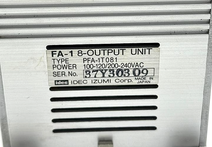 IDEC FA 1  | PFA 1T081 |   8 Output Unit 100 240VAC Automation Module Japan Made - saleem al tamimi electric equipment trading co llc-UAE