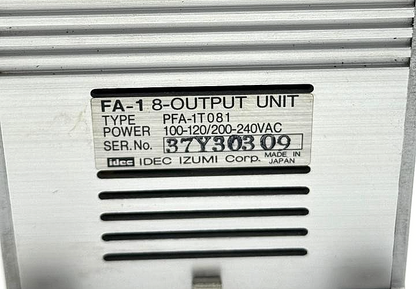 IDEC FA 1  | PFA 1T081 |   8 Output Unit 100 240VAC Automation Module Japan Made - saleem al tamimi electric equipment trading co llc-UAE