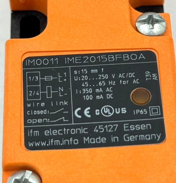 IFM Electronic IM0011 | Inductive Proximity Sensor | IME2015BFBOA ( 1 pcs ) - saleem al tamimi electric equipment trading co llc-UAE