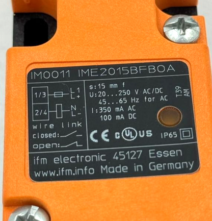 IFM Electronic IM0011 | Inductive Proximity Sensor | IME2015BFBOA ( 1 pcs ) - saleem al tamimi electric equipment trading co llc-UAE