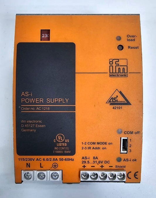 Ifm electronic AC1218 ASi Power Supply | 30.5V DC / 8A | Dual Input 100–240V AC - saleem al tamimi electric equipment trading co llc-UAE