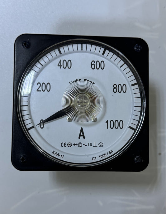 Light Star KAA11 Analog AC Ammeter | 01000A Range | CT 1000/5A | 110*110mm - saleem al tamimi electric equipment trading co llc-UAE