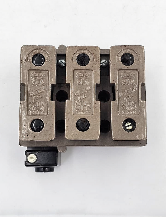 MEM Kantark Exel | B549/2 | 20A | Fuse Carrier Set | 500V | UK  Made - saleem al tamimi electric equipment trading co llc-UAE