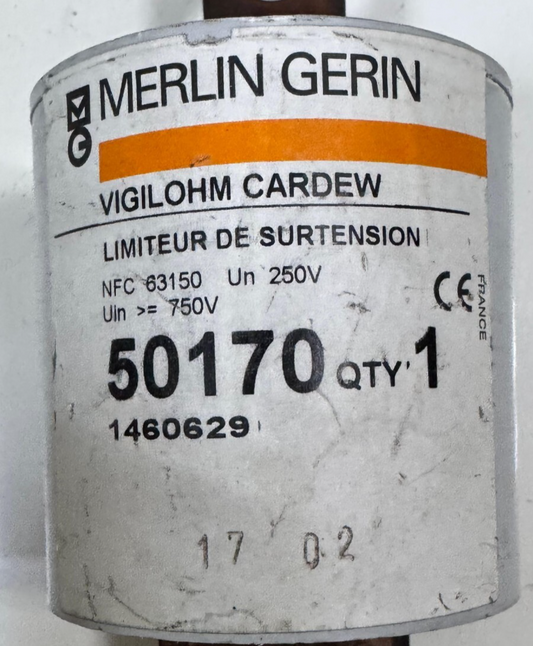 Merlin Gerin 50170 Vigilohm Surge Limiter Cardew 250V | Uin ≥ 750V | France Maid - saleem al tamimi electric equipment trading co llc-UAE