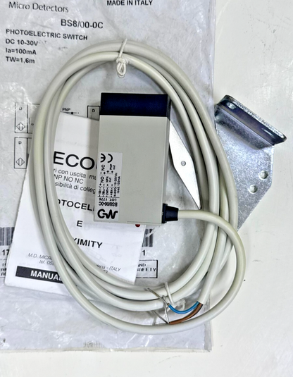 Micro Detector BS8/000C Photoelectric sensor |  10–30VDC| 100mA | Made In Italy - saleem al tamimi electric equipment trading co llc-UAE
