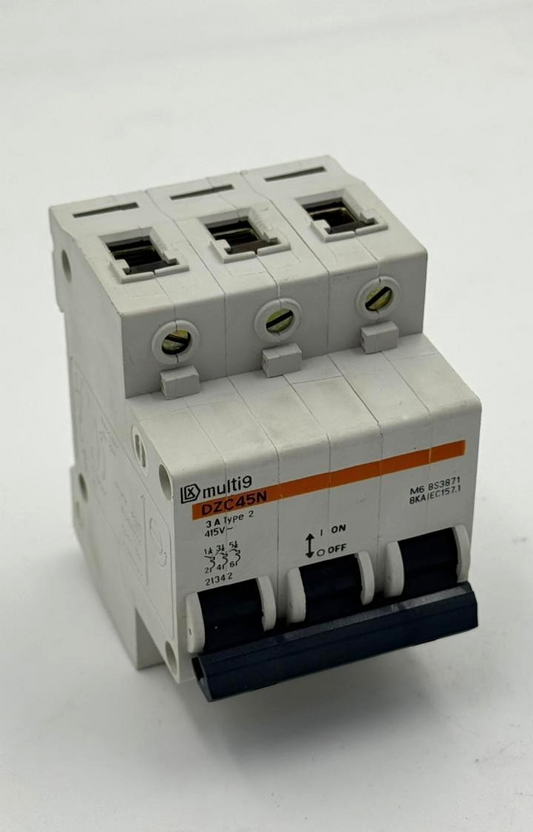 Multi 9 | DZC45N Circuit Breaker | 3A (1 pcs ) - saleem al tamimi electric equipment trading co llc-UAE