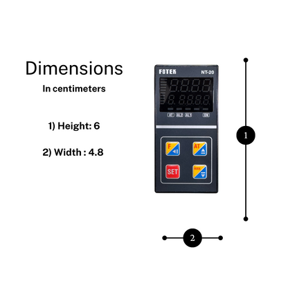 NT20R24V PID Temp Controller 48x96mm Dual Alarm 24VDC/AC Relay SSR Input - saleem al tamimi electric equipment trading co llc-UAE