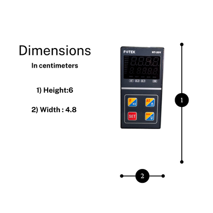 NT20V PID Temp Controller 48x96mm Dual Alarm 24VDC/AC Thermocouple SSR Relay - saleem al tamimi electric equipment trading co llc-UAE
