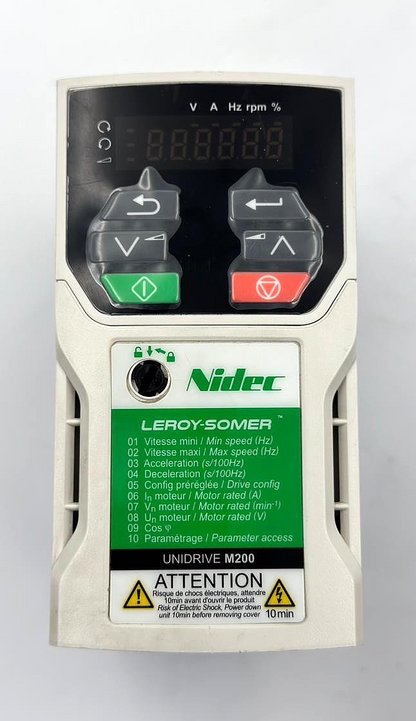 Nidec LeroySomer Unidrive M200 ( M20001200017A  | 0.2kW |  VFD ( 1 PCS ) - saleem al tamimi electric equipment trading co llc-UAE