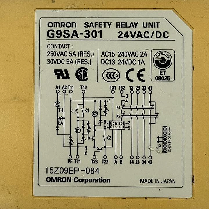 Omron G9SA301 Safety Relay Unit | 24VAC/DC | Made in Japan - saleem al tamimi electric equipment trading co llc-UAE