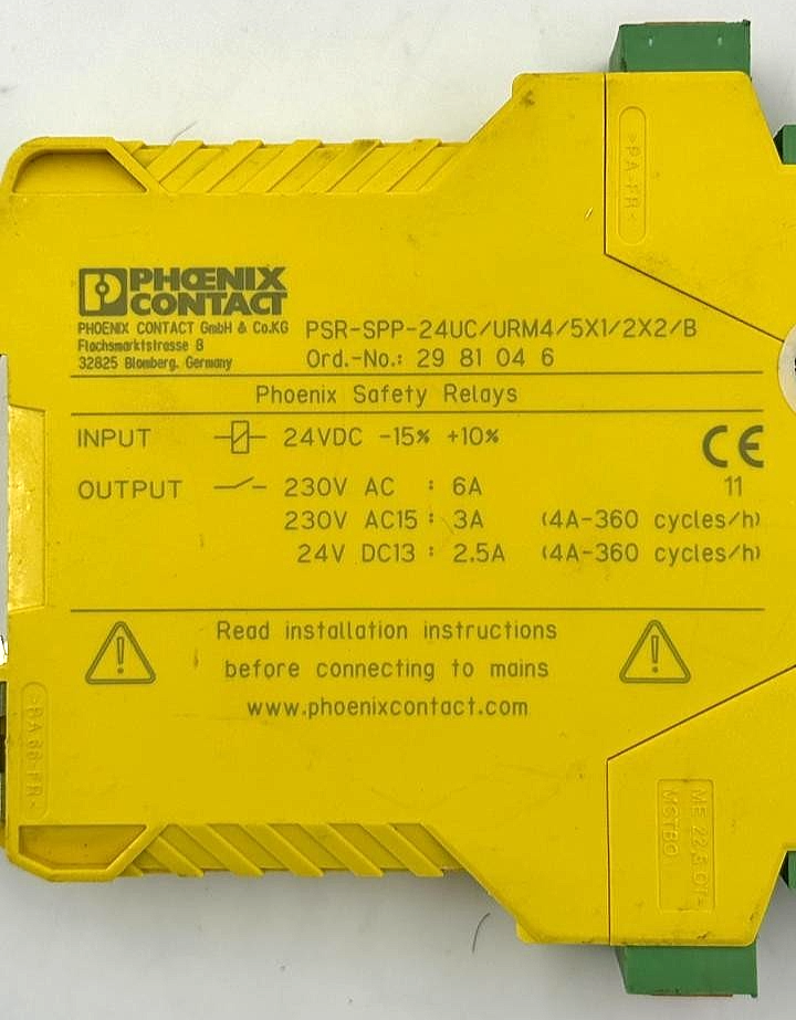 Phoenix Contact PSRSPP24UC/URM4/5X1/2X2/B Safety Relay Module - saleem al tamimi electric equipment trading co llc-UAE