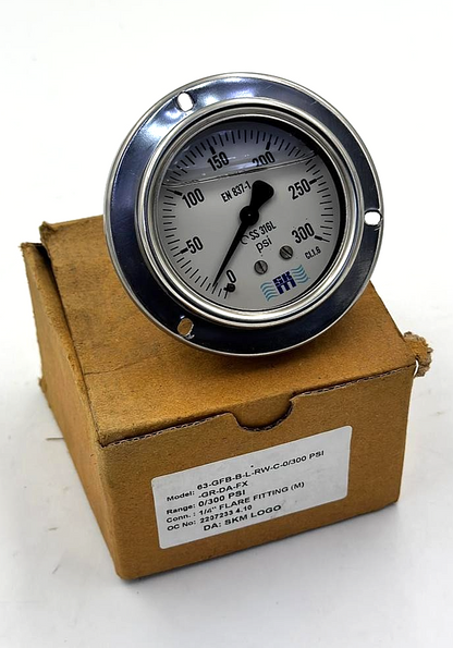SKM 63GFBBLRWC0/300 Pressure Gauge | 0300 PSI - saleem al tamimi electric equipment trading co llc-UAE