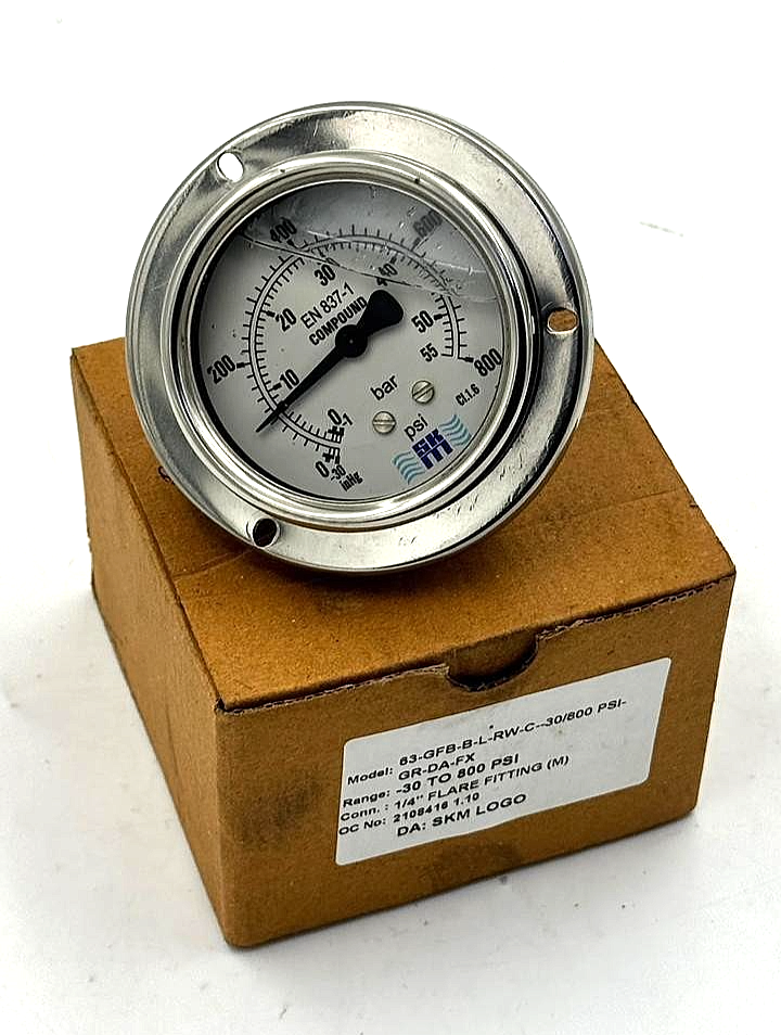 SKM 63GFBBLRWC30/800 Pressure Gauge | 30800 PSI - saleem al tamimi electric equipment trading co llc-UAE