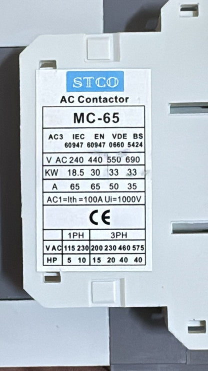 STCO MC 65 AC Contactor AC 220V - saleem al tamimi electric equipment trading co llc-UAE