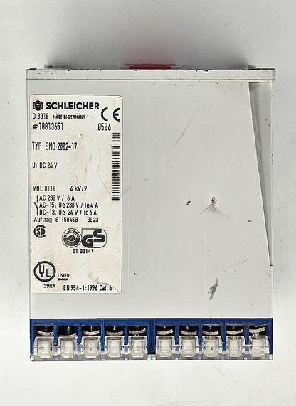 Schleicher SNO 288217 Safety Relay | Made in Germany - saleem al tamimi electric equipment trading co llc-UAE