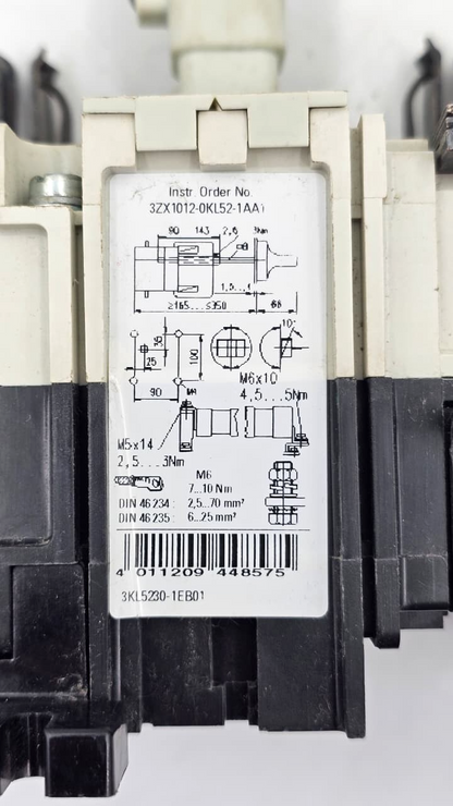 Siemens | 3KL52301AB01 | Switch disconnector | Made in Germany4