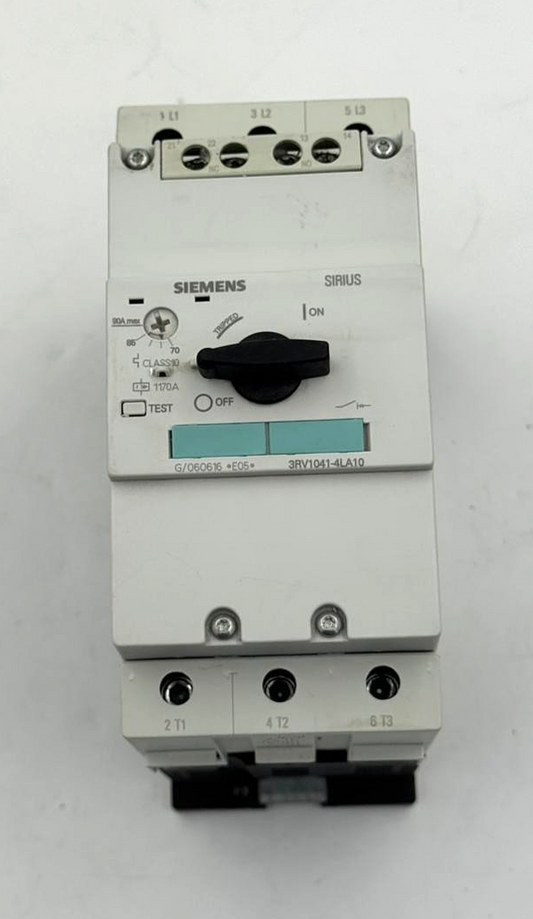 Siemens 3RV10414LA10 motor protection circuit breaker.| 90A | Made in Germany1