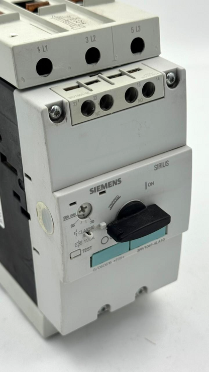Siemens 3RV10414LA10 motor protection circuit breaker.| 90A | Made in Germany2
