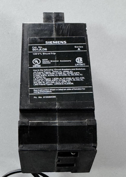 Siemens S01JLD6 Shunt Trip Accessory – 120V | Compatible with JD, LD & LMD Frame - saleem al tamimi electric equipment trading co llc-UAE