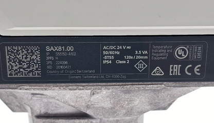 Siemens SAX81.00 Electromotoric Actuator | 24V | Made in Switzerland - saleem al tamimi electric equipment trading co llc-UAE